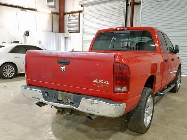 1D7HU18D95S356582 - 2005 DODGE RAM 1500 S RED photo 4