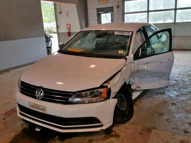 3VW2K7AJ2FM336142 - 2015 VOLKSWAGEN JETTA BASE WHITE photo 2