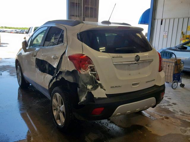 KL4CJASB5GB729747 - 2016 BUICK ENCORE WHITE photo 3