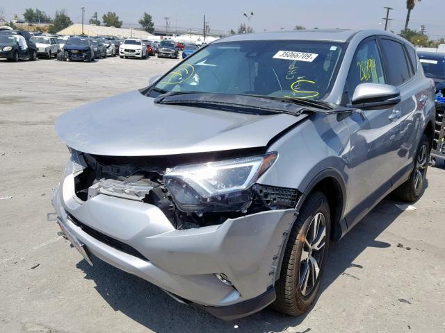 2T3WFREV1JW480032 - 2018 TOYOTA RAV4 ADVEN SILVER photo 2