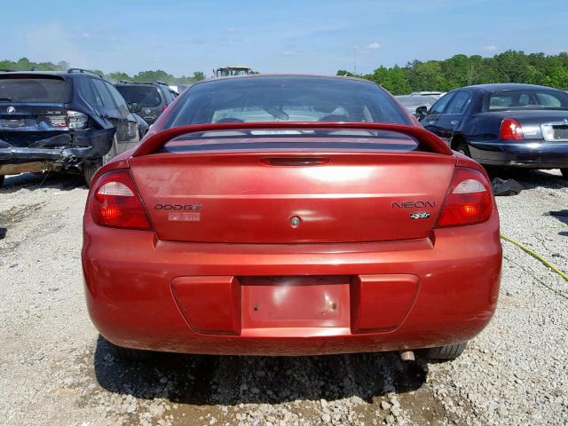 1B3ES56C85D264101 - 2005 DODGE NEON SXT RED photo 9