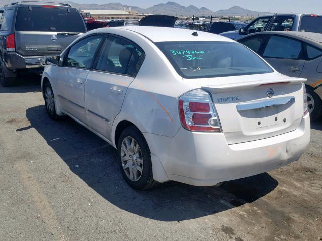 3N1AB6AP7BL728324 - 2011 NISSAN SENTRA 2.0 WHITE photo 3