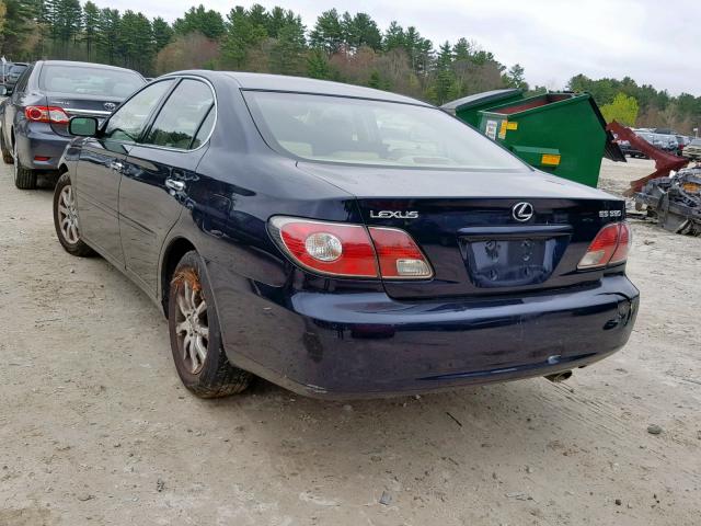 JTHBA30G545028923 - 2004 LEXUS ES 330 BLUE photo 3