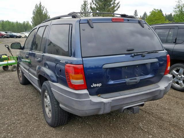 1J4GW58S2XC699411 - 1999 JEEP GRAND CHER BLUE photo 3