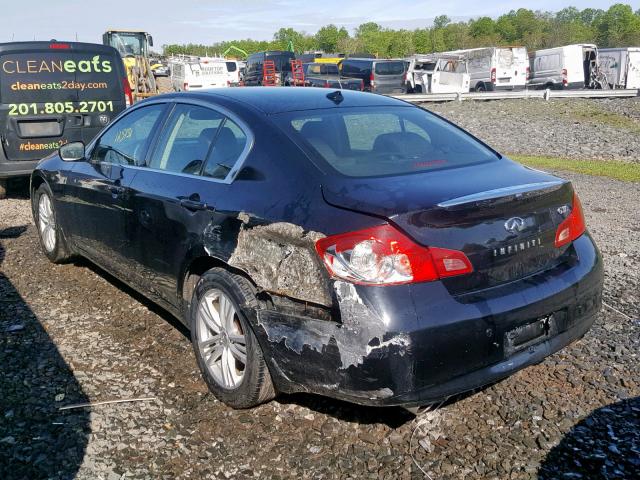 JN1CV6AR4BM403492 - 2011 INFINITI G37 BLACK photo 3