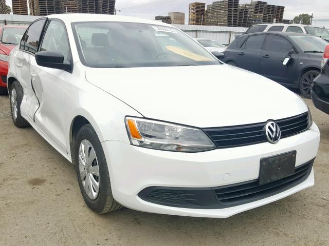 3VW1K7AJ6EM442541 - 2014 VOLKSWAGEN JETTA BASE WHITE photo 1