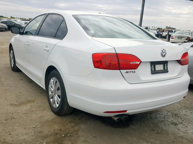 3VW1K7AJ6EM442541 - 2014 VOLKSWAGEN JETTA BASE WHITE photo 3