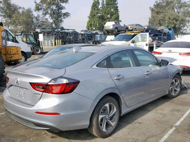 19XZE4F19KE009855 - 2019 HONDA INSIGHT LX GRAY photo 4