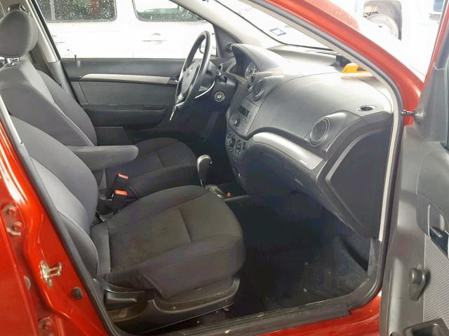 KL1TD56618B071869 - 2008 CHEVROLET AVEO BASE Qırmızı foto 5