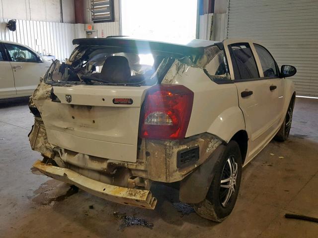 1B3HB28B77D232484 - 2007 DODGE CALIBER WHITE photo 4