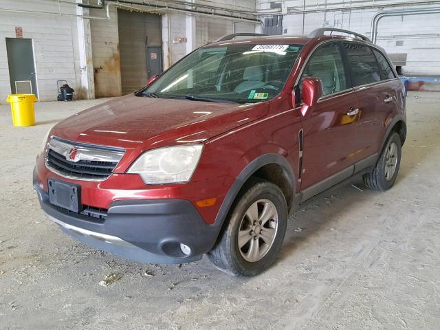 3GSCL33P38S633924 - 2008 SATURN VUE XE MAROON photo 2