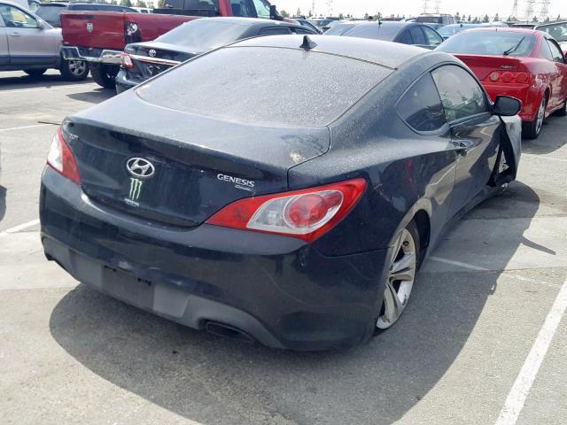 KMHHT6KD9BU056698 - 2011 HYUNDAI GENESIS CO BLACK photo 4