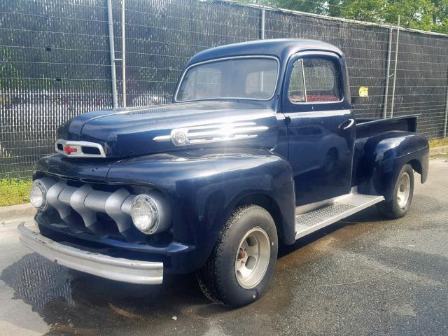 F1D2CS19779 - 1953 FORD F-1 BLUE photo 2