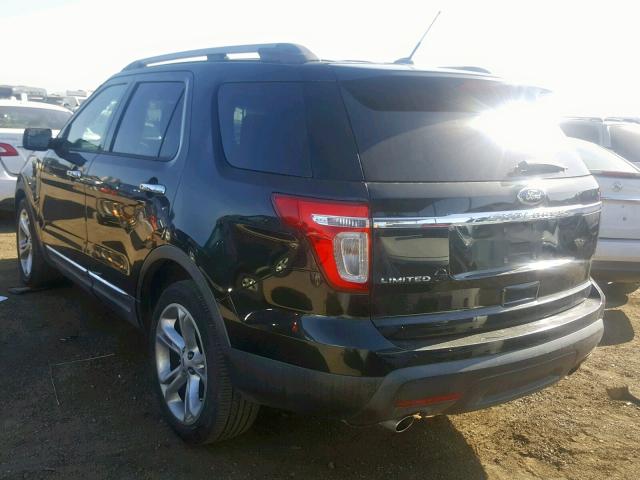 1FM5K7F82DGA55175 - 2013 FORD EXPLORER L BLACK photo 3