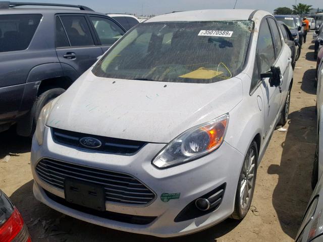 1FADP5CU0DL557140 - 2013 FORD C-MAX PREM WHITE photo 2