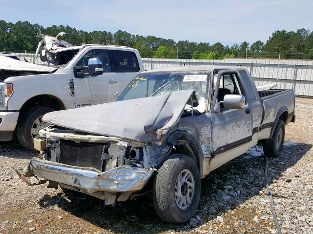 1B7FL23X7PS237511 - 1993 DODGE DAKOTA SILVER photo 2