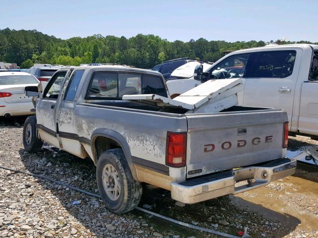 1B7FL23X7PS237511 - 1993 DODGE DAKOTA SILVER photo 3