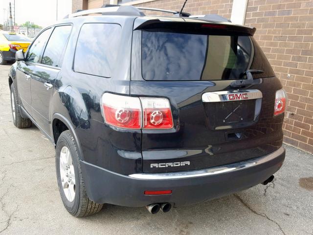 1GKKRNED8CJ279689 - 2012 GMC ACADIA SLE BLACK photo 3