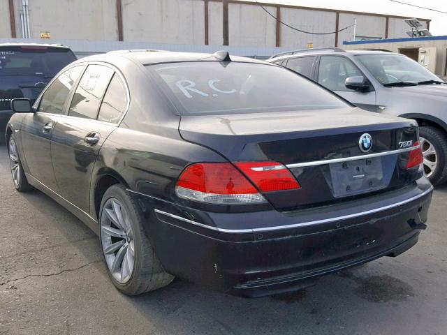 WBAHL83507DT10956 - 2007 BMW 750 I BLACK photo 3