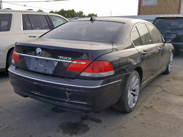 WBAHL83507DT10956 - 2007 BMW 750 I BLACK photo 4