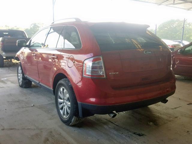 2FMDK38C89BA85589 - 2009 FORD EDGE SEL BURGUNDY photo 3