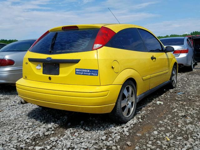 3FAFP31301R117469 - 2001 FORD FOCUS ZX3 YELLOW photo 4