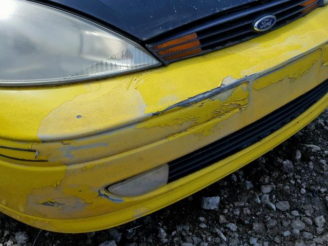 3FAFP31301R117469 - 2001 FORD FOCUS ZX3 YELLOW photo 9