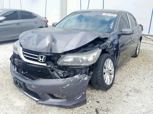 1HGCR3F87DA014769 - 2013 HONDA ACCORD EXL GRAY photo 2