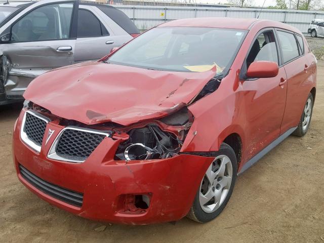 5Y2SP67889Z415398 - 2009 PONTIAC VIBE RED photo 2