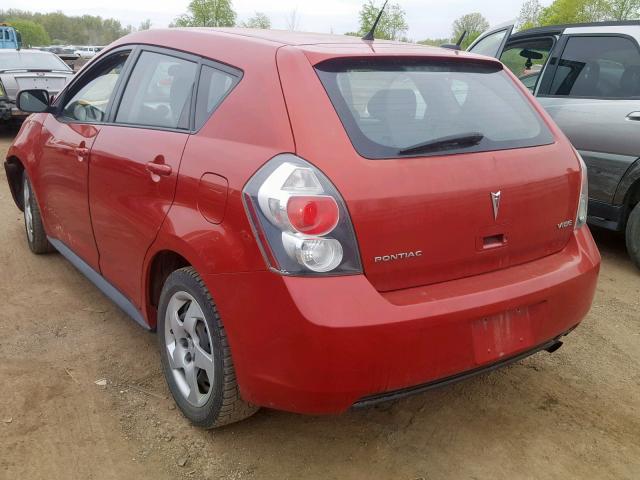 5Y2SP67889Z415398 - 2009 PONTIAC VIBE RED photo 3