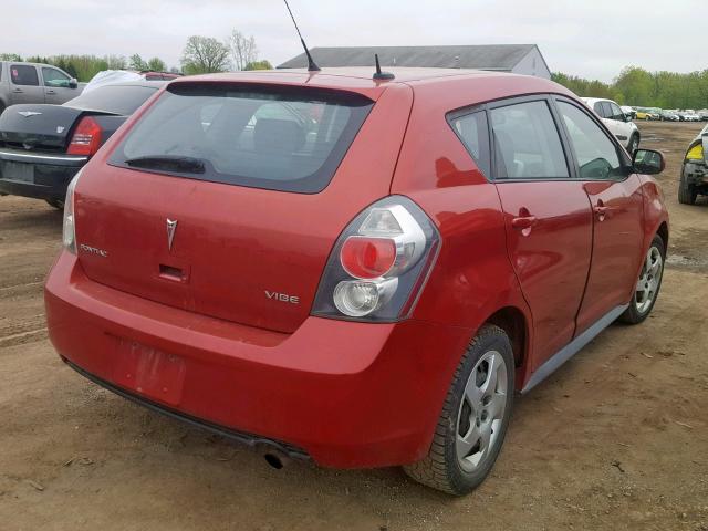 5Y2SP67889Z415398 - 2009 PONTIAC VIBE RED photo 4