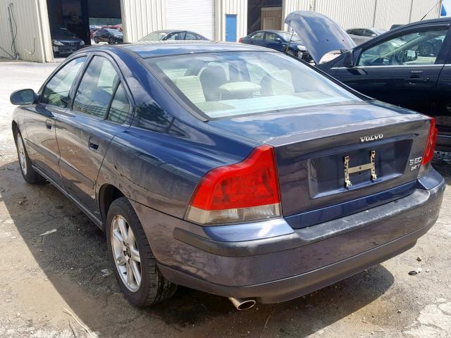 YV1RS58D322167850 - 2002 VOLVO S60 2.4T BLUE photo 3