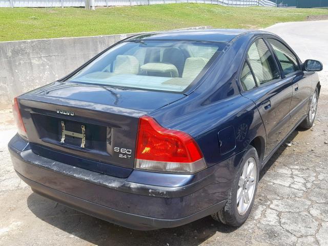 YV1RS58D322167850 - 2002 VOLVO S60 2.4T BLUE photo 4