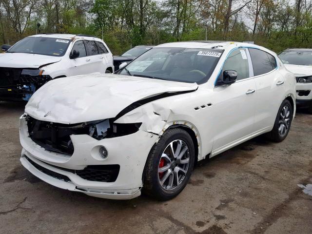 ZN661XUA2KX325437 - 2019 MASERATI LEVANTE WHITE photo 2