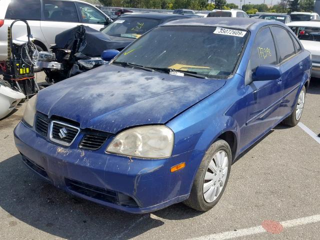 KL5JD56Z45K097135 - 2005 SUZUKI FORENZA S BLUE photo 2