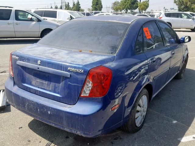 KL5JD56Z45K097135 - 2005 SUZUKI FORENZA S BLUE photo 4