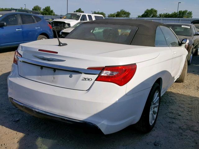 1C3BCBEB1CN218417 - 2012 CHRYSLER 200 TOURIN WHITE photo 4