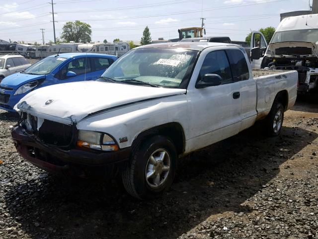 1B7GL23X1VS145392 - 1997 DODGE DAKOTA WHITE photo 2