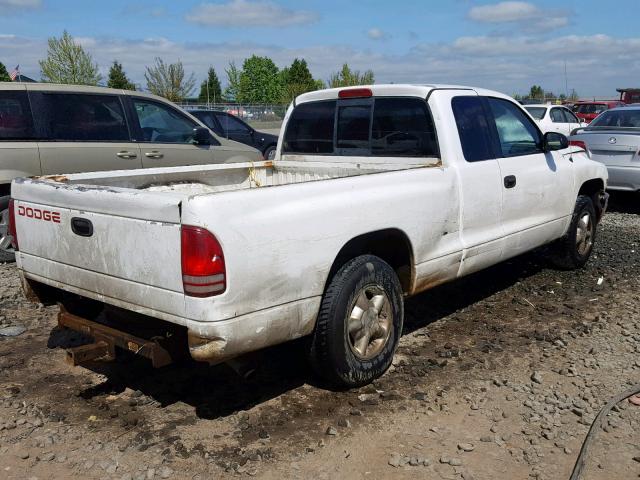 1B7GL23X1VS145392 - 1997 DODGE DAKOTA WHITE photo 4