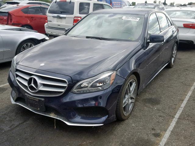 WDDHF5KB1EA970489 - 2014 MERCEDES-BENZ E 350 BLUE photo 2