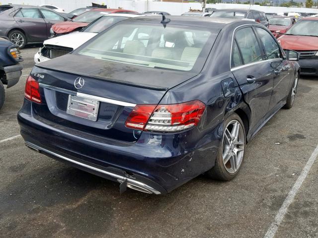 WDDHF5KB1EA970489 - 2014 MERCEDES-BENZ E 350 BLUE photo 4