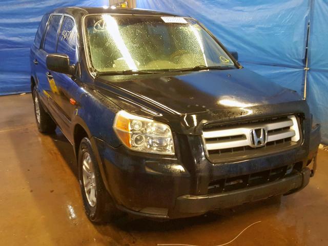 2HKYF18106H506413 - 2006 HONDA PILOT LX BLACK photo 1