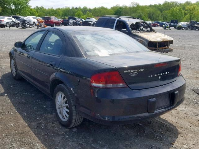 1C3EL46T03N582652 - 2003 CHRYSLER SEBRING LX BLACK photo 3