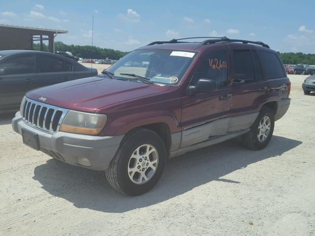 1J4G258S0XC605425 - 1999 JEEP GRAND CHER MAROON photo 2