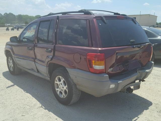 1J4G258S0XC605425 - 1999 JEEP GRAND CHER MAROON photo 3