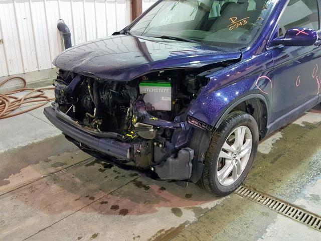 5J6RE4H79AL000543 - 2010 HONDA CR-V EXL BLUE photo 9