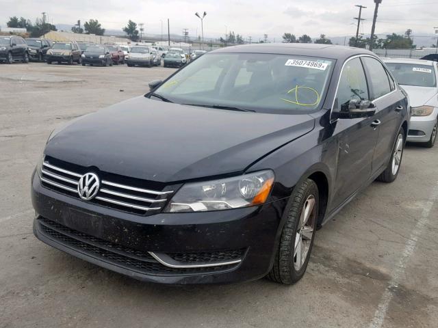 1VWBP7A35DC034216 - 2013 VOLKSWAGEN PASSAT SE BLACK photo 2