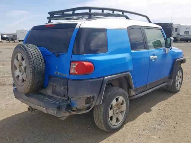 JTEBU11F570022930 - 2007 TOYOTA FJ CRUISER BLUE photo 4