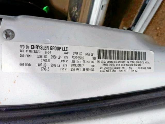 2C4RC1BG7ER434038 - 2014 CHRYSLER TOWN & COU WHITE photo 10