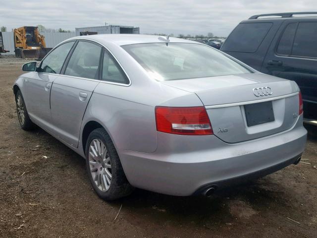 WAUDH74F16N107701 - 2006 AUDI A6 3.2 QUA SILVER photo 3